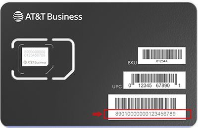 SIM card showing where to find the number
